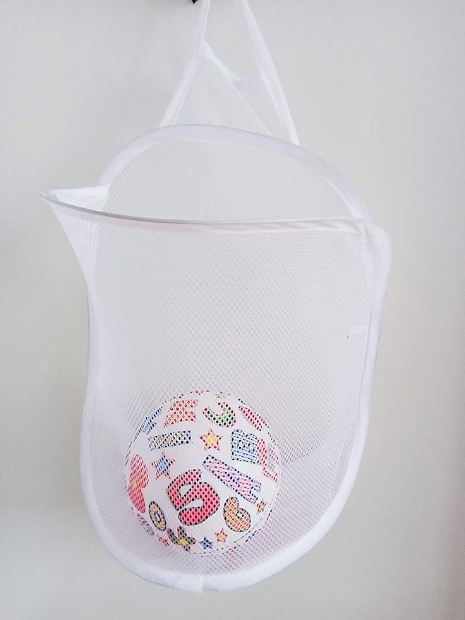 Small Mesh Hanging Laundry Hamper Basket, Mesh Hamper, Wall Dirty Clothes basket