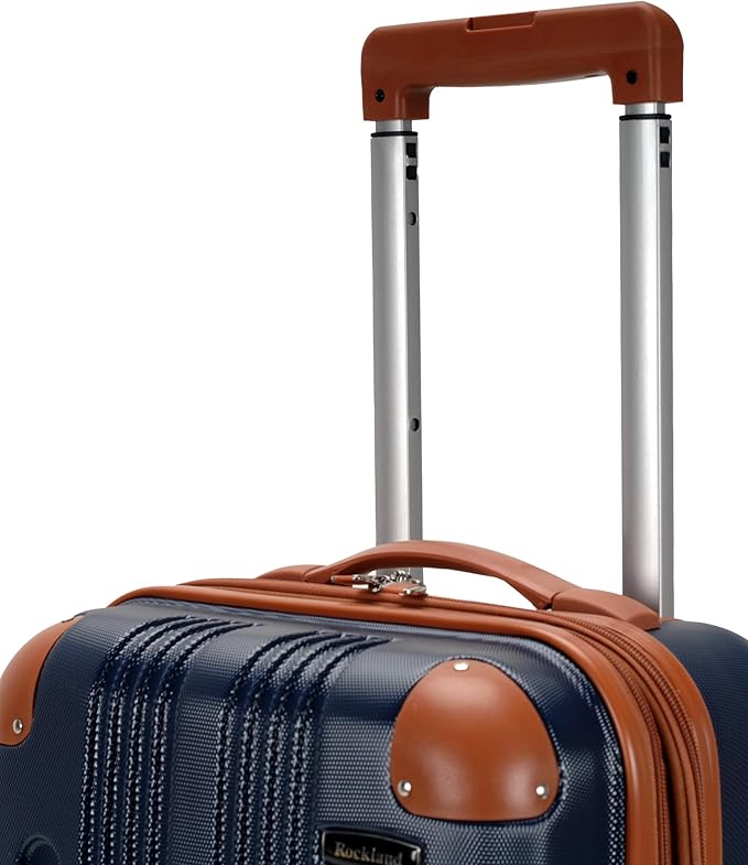 Rockland London Hardside Spinner Wheel Luggage, Navy, Carry-On 20-Inch