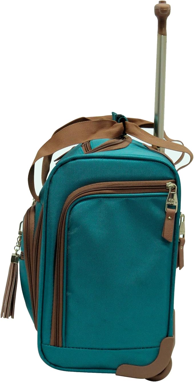 Steve Madden Designer Luggage Collection - 3 Piece Softside Expandable Lightweight Spinner Suitcase Set - Travel Set Includes an Under Seat Bag, 20-Inch Carry on and 28-Inch Checked Suitcase, Harlo