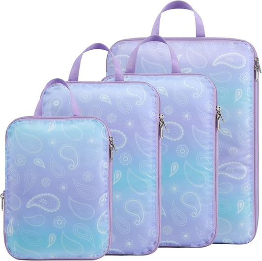 Cambond Compression Packing Cubes for Travel - Lightweight Expandable Travel Bags Luggage Organizers Travel Essentials Compression Cubes for Travel Space Saver for Carry on Suitcases Organizer