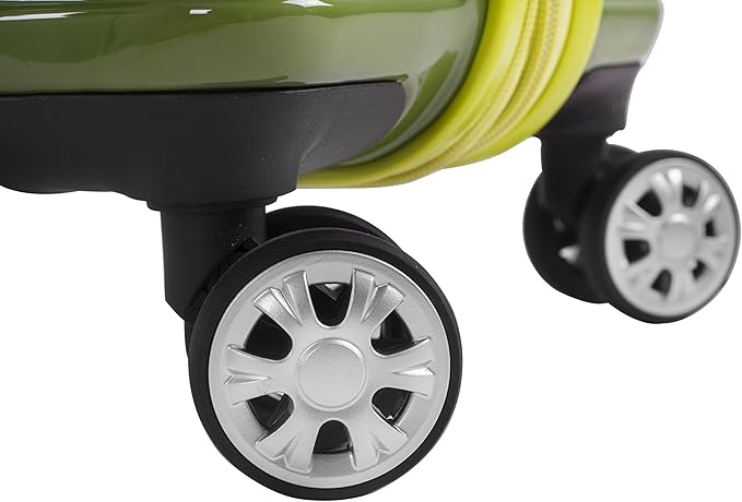 Rockland Melbourne Hardside Expandable Spinner Wheel Luggage, Two Tone Green, Carry-On 20-Inch