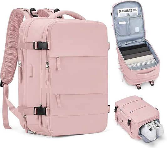 coofay Expandable Travel Backpack For Women Men Airline Approved Personal Item Backpack For Airlines Carry On Backpack Flight Approved Waterproof Backpack For Traveling On Airplane Gym Travel Bag
