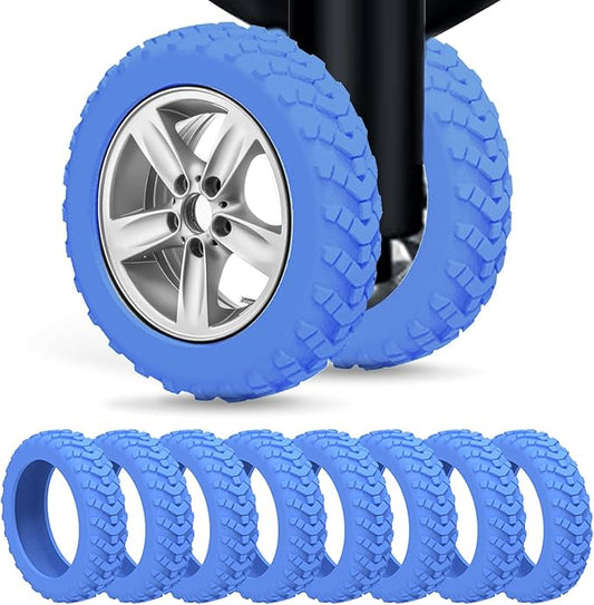 Luggage Wheel Covers Suitcase Wheels Protectors for Dual-wheeled Luggage Suitcase with Diameter of 2-2.4inches /5-6cm, Blue