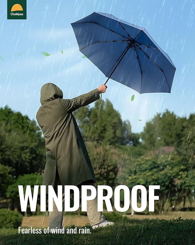 Travel Compact Umbrella Windproof - Portable Automatic for Rain, Folding Umbrella for Men and Women, Portable 210T Fabric
