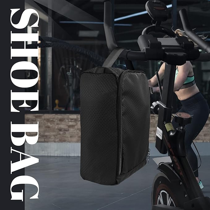Gloppie Shoe Bags for Travel Shoe Pouch Portable Large Shoes Storage Bag (2 PACK) for Men Women Shoe Organizer Shoe Packing Cubes Gym Sport Must Have for Business Trip Bolsa de Zapatos Black