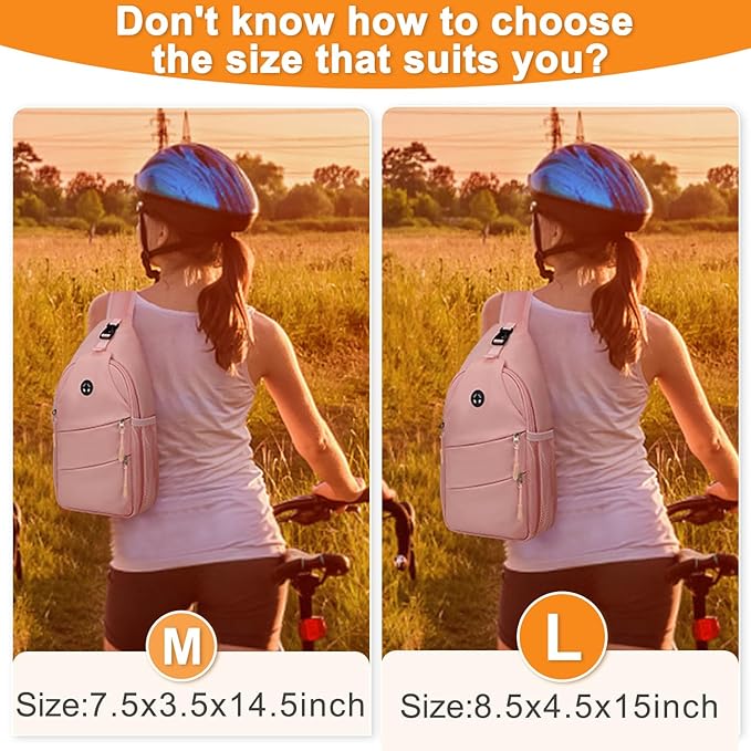 Crossbody Bags for Women Men Trendy Sling Bag Backpack Casual Chest Bag with Convertible Shoulder Strap