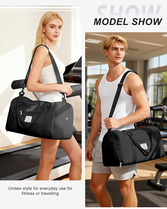 Gym Bag Womens,Travel Duffel Carry on Bag Sport Tote Bag Weekend Overnight Bag