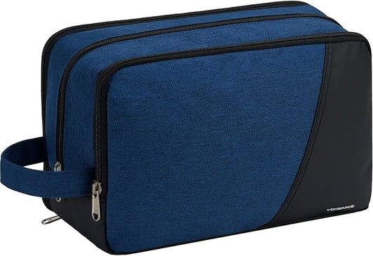 Vorspack Large Travel Toiletry Bag - Water Resistant Toiletry Bag for Men for Bathroom Toiletries Accessories Gifts - Navy Blue