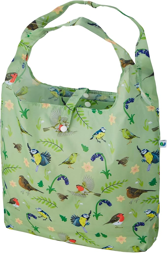 ECO CHIC Foldable Reusable Grocery Bags - Lightweight, Recycled & Reusable Shopping Bag - Waterproof Packable Tote