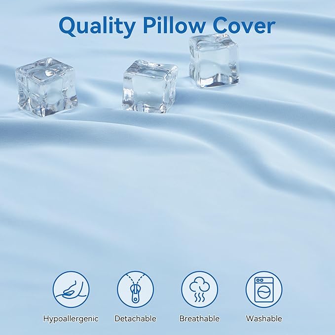 AM AEROMAX Travel Contour Memory Foam Pillow, Cervical Pillow for Neck Pain Relief, Neck Orthopedic Sleeping Pillows for Side, Back and Stomach Sleepers.