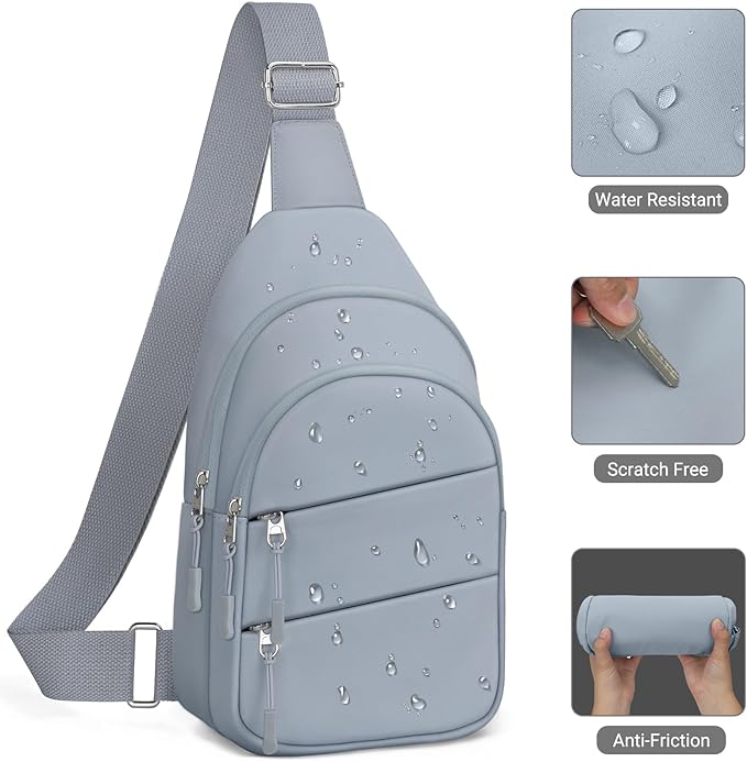Tuwubi Crossbody Bags for Women, Sling Bag for Men, Small Hiking Backpack Anti Theft Lightweight for Outdoors Travel (M, Blue)