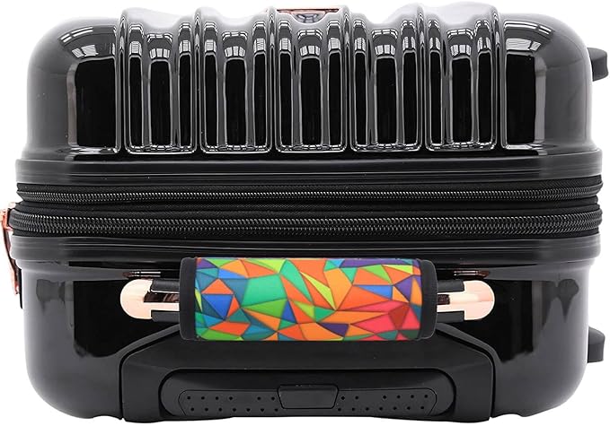 Luggage Handle Wrap for Suitcase-Printed Bright Neoprene Luggage Tags/Grips/Identifiers/Markers/Covers/Gripper for Suitcases Carry On Bags 5 Packs (Graffti-5 Packs)