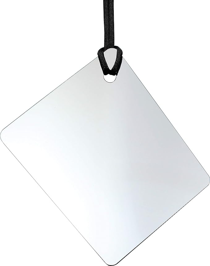 ReflectX Travel Shower Mirror - Light and Durable - Made in The U.S.A. - Shatterproof - Easily Eliminate Fog and Shadows for a Clear Fog Free Reflection. (unclad)