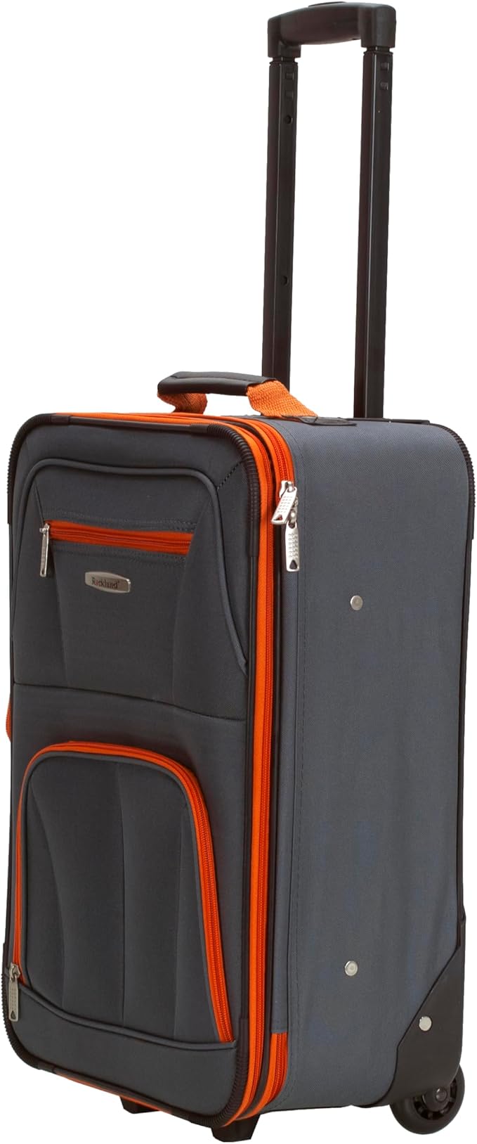 Rockland Fashion Softside Upright Luggage Set, Expandable, Charcoal, 2-Piece Set (14/19)