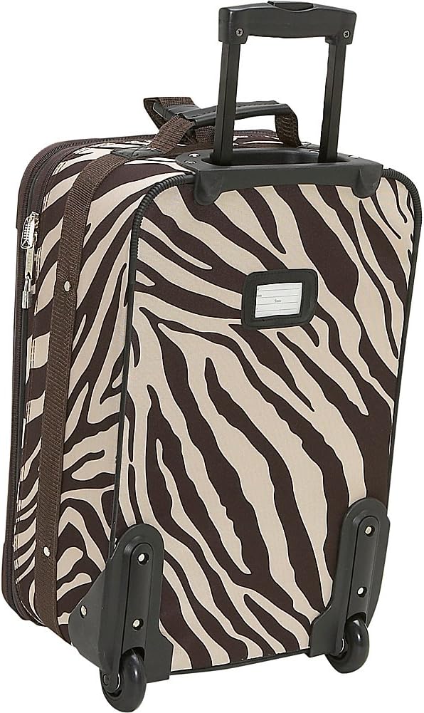Rockland Fashion Softside Upright Luggage Set, Telescoping Handles, Peace, 4-Piece (14/19/24/28)
