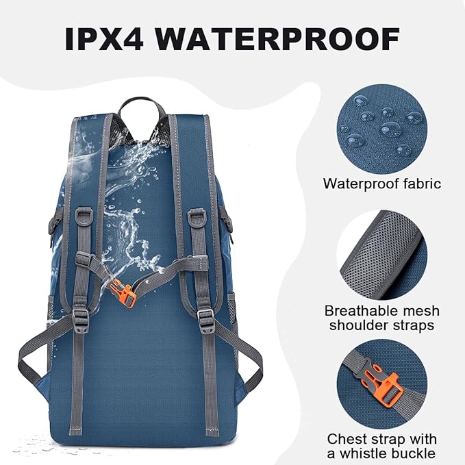 MIYCOO Backpack - Ultra Lightweight Packable Backpack for Travel Camping, Hiking Back Pack Waterproof Foldable Daypack for Men Women Blue