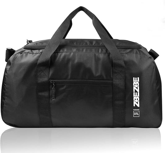 Foldable Travel Duffel Bag, Lightweight & Easy to Carry Water-Repellent Duffle Bag - 2-Way Zipper & Interior Pouch, Ideal for Weekend Trips, Daily Use,Camping，Sports