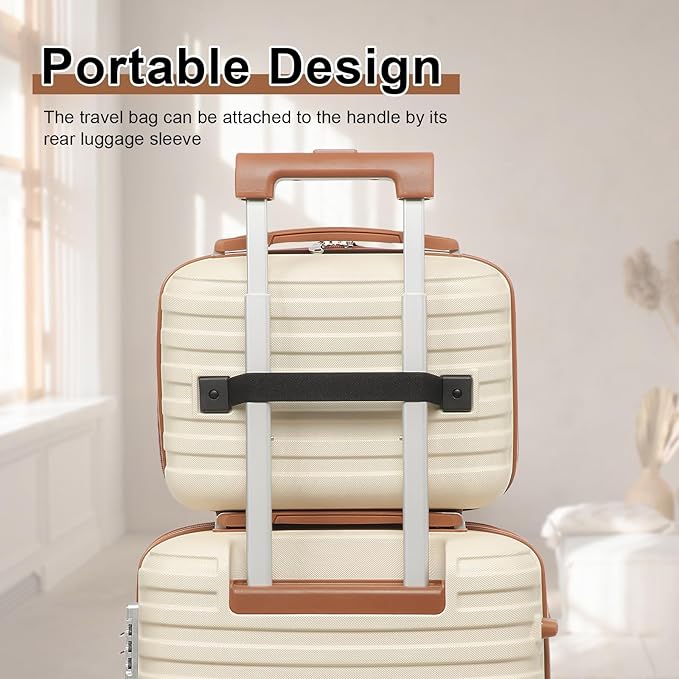 Joyway Carry on 20Inch &24 Inch Checked Luggage Set, 2-Piece Expandable Suitecase Set with Spinner Wheel, Hard Shell Suitcase with TSA Lock(White)