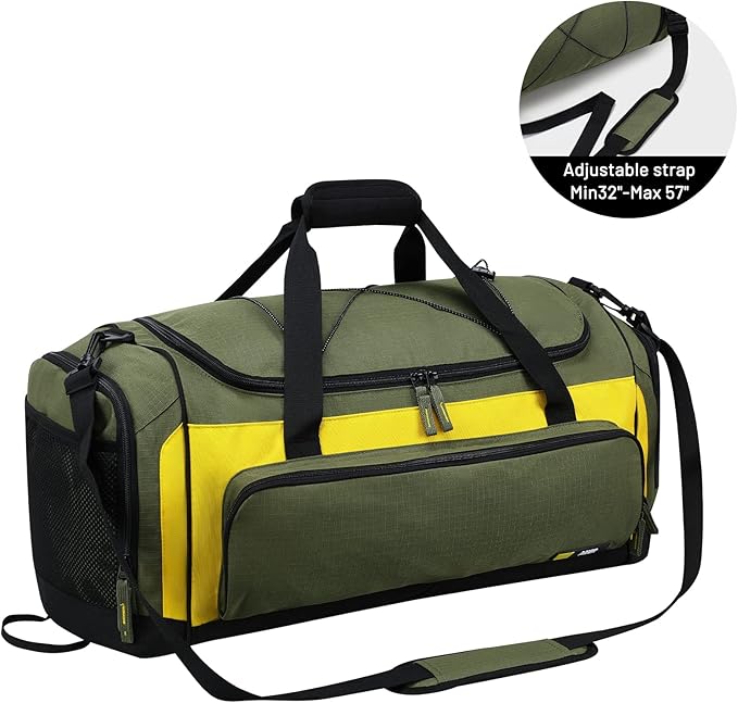 MIER Large Gym Bag for Men Sports Duffle Bag with Shoe Compartment 60L Lightweight Duffel Bags for Workout Fitness Travel