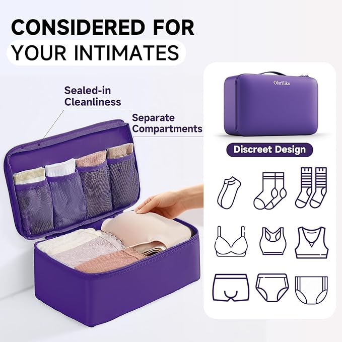 11 Set Packing Cubes for Travel, Gifts for Women Mom Kids, TSA Approved Bags for Makeup, Cosmetic, Toiletry, Suitcase Organizers for Checked Luggage, Cruise Essentials, Airplane Accessories, Purple