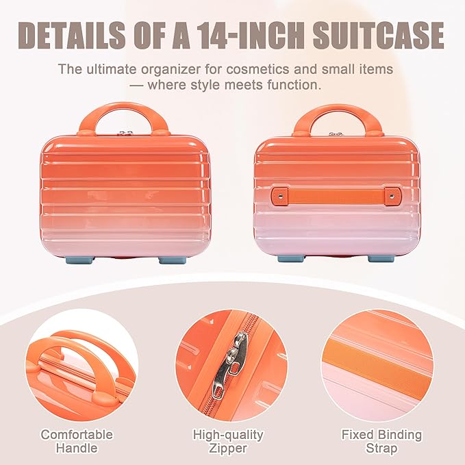 Hardside Luggage, Lightweight Suitcase with Spinner Wheels Transition Red
