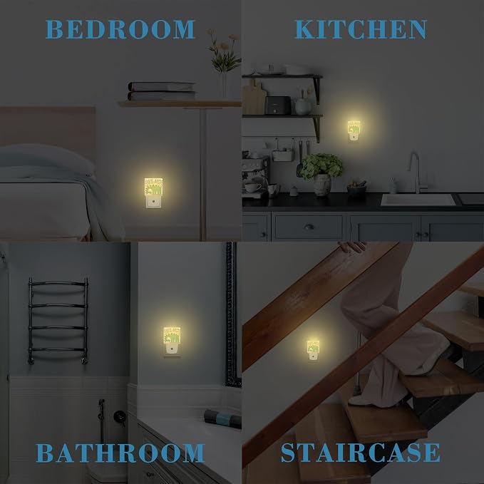 Night Light for Kids Girls Boys, Cute and Funny Dinosaur LED Night Light Plug into Wall with Dusk to Dawn Sensor for Room Decor, Hallway, Kitchen, Bathroom, Nursery, Stairs