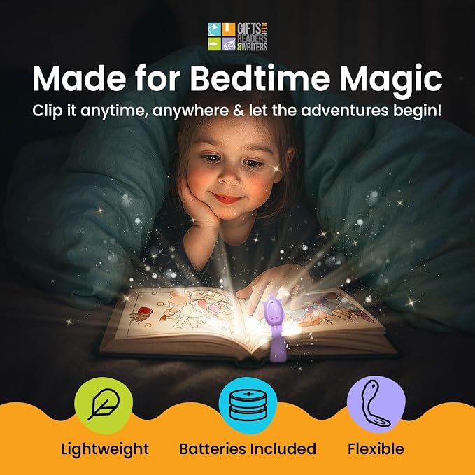 Flexilight Pal Reading Light 2 in 1 Bookmark Book Light LED Clip On Reading Lamp Children and Adult Book Torch Book Accessories Gift for Readers