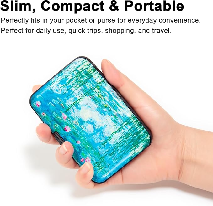 Credit Card Holder Small RFID Blocking Wallet Business Metal Slim Mini Aluminum Hard Case for Women Men