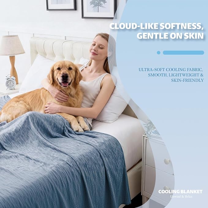 Cooling Blanket Twin Size, 60"x80" Cooling Blankets for Hot Sleepers, Cold Blanket Thin Lightweight Breathable Soft for Couch Bed, Lightweight Blanket Keep Cool for Night Sweats