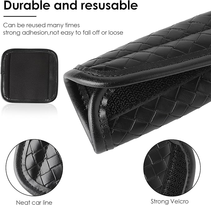 Luggage Handle Wraps -Suitcase Handle Wraps Travel Bag Handle Covers Suitcase Identifier Luggage Makers Covers(3Pcs-Black)