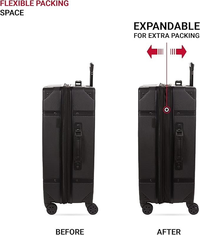 SwissGear 7739 Hardside Luggage Trunk with Spinner Wheels, Blush, 2-Piece Set (19/26)