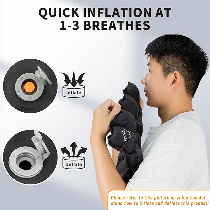 ONTYZZ Inflatable Seat Cushion Lightweight Airplane Seat Cushion Stadium Seat Travel Cushion for Climbing Hiking Office Airplane