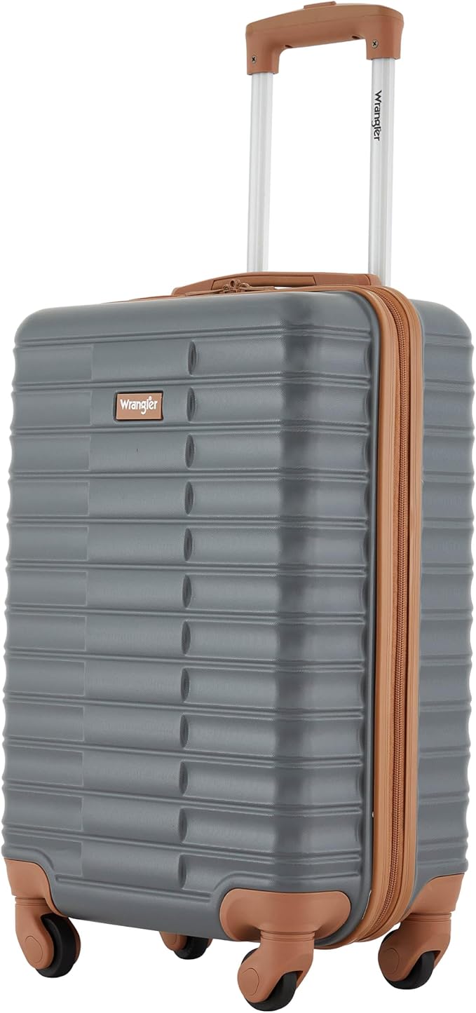 Wrangler 22" Outrider Hardside Carry-On Luggage, Lava Smoke