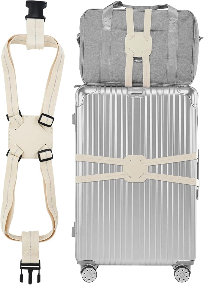 Travelkin Luggage Straps Bag Bungees add a Bag, Luggage Bungee for suitcases Elastic Strap Belt