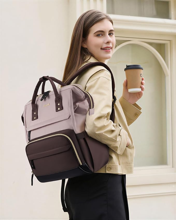LOVEVOOK Laptop Backpack for Women, 15.6 Inch Work Business Backpacks Purse With Large Capacity