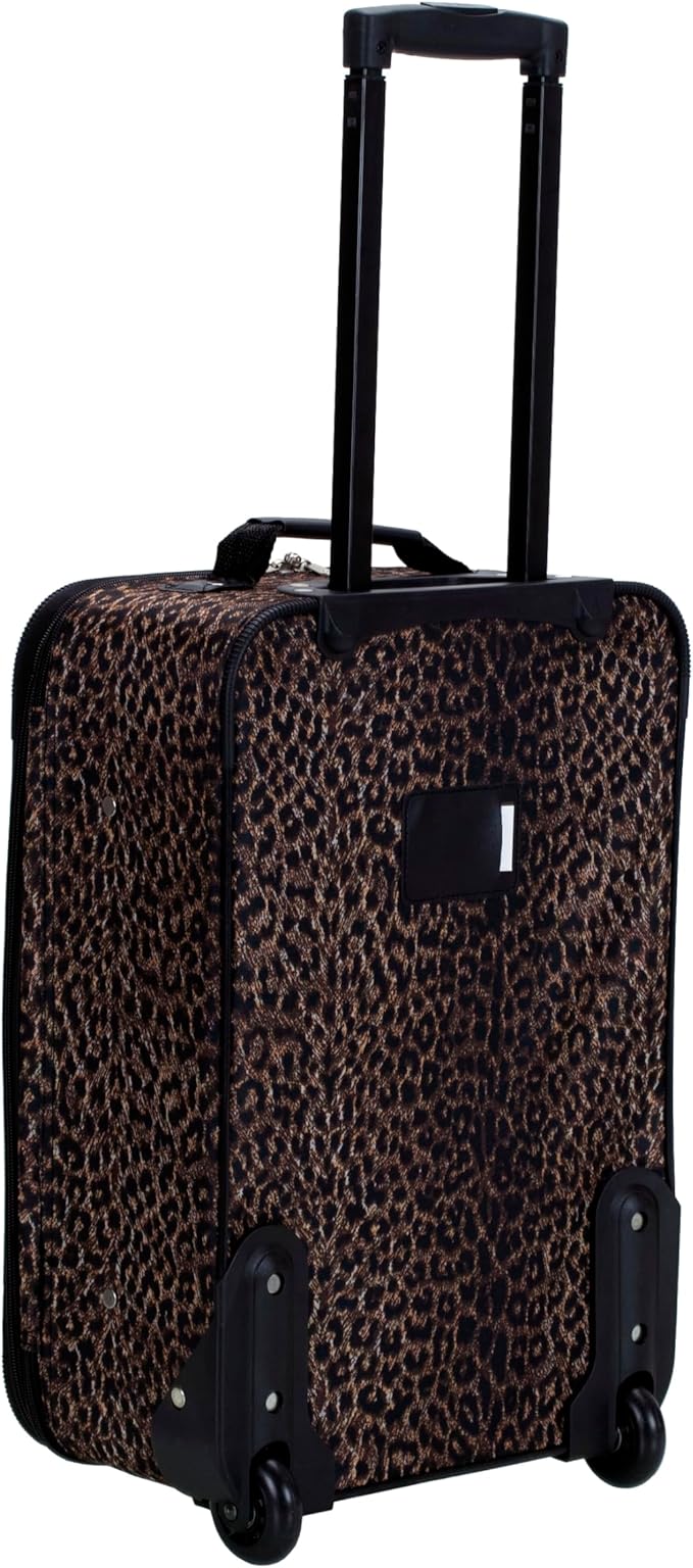 Rockland Fashion Softside Upright Luggage Set, Leopard, 2-Piece (14/19)