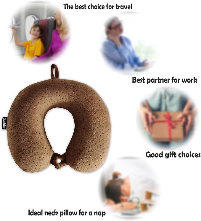 Memory Foam Travel Pillow, Comfortable Travel Neck Pillow U Shape, Support Neck and Head to Relieve Fatigue, Portable Neck Pillow Suitable for Planes, Trains, Self-Driving Cars