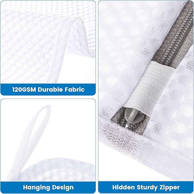 2 Pack XXX-Large Mesh Laundry Bags for Delicates, 35 x 43 Inches Reusable Laundry Bag Durable Wash Bags for Washing Machine for College, Family, Travel, Storage