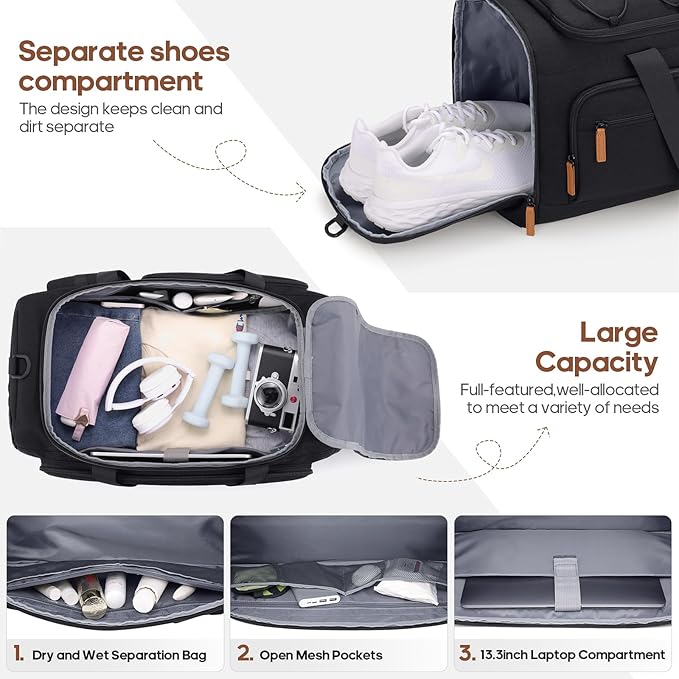 UKEIN Luggage Sets 5 Piece, Carry On Luggage 20In With Spinner Wheels, Hardside Suitcase Set with TSA Lock,Durable Large Suitcase With Travel Backpack for Men-20/24/28in (Black, 5 piece set)