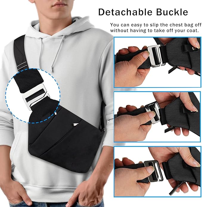 VADOO Sling Bag - Anti-theft Crossbody Shoulder Bag for Men and Women