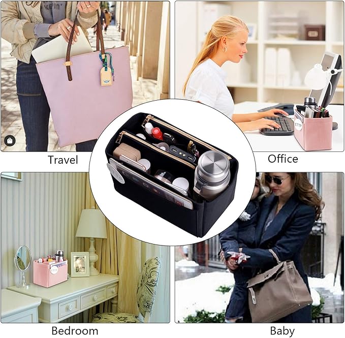 Purse Organizer, Felt Bag Organizer Insert Purse Organizer For LV Speedy, Neverfull, Tote, Handbag,Shaper 5 Sizes