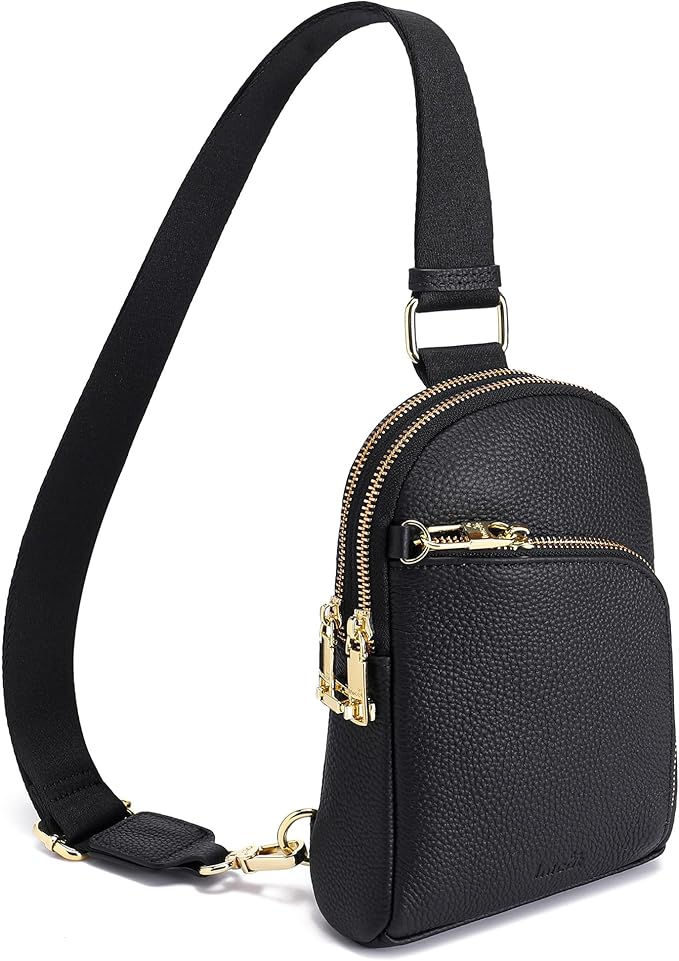 INICAT RFID Blocking Sling Bag, Anti Theft Crossbody Bag for Women, Travel Fanny Pack Style Purse, Vegan Leather