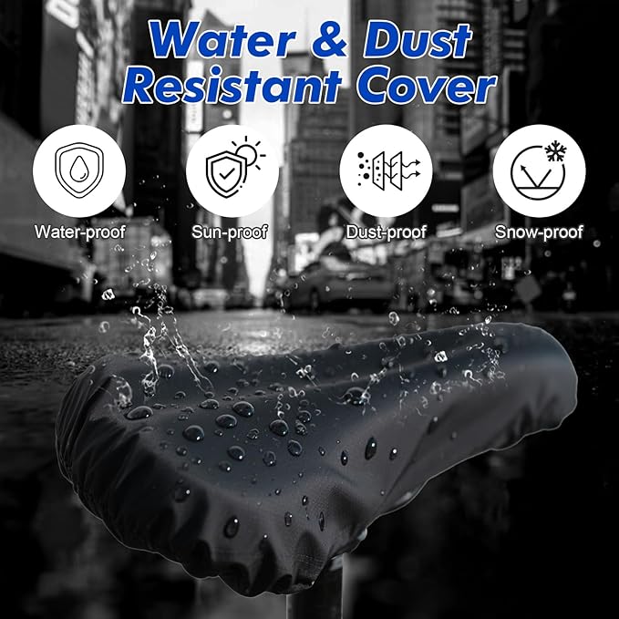 Bike Seat Cushion Gel Padded Bike Seat Cover Extra Soft Comfy for Men Women Comfort,with Peloton Stationary, Exercise, Mountain Bikes, Road & Electric