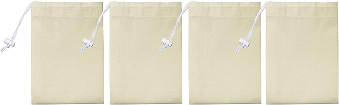 Urban Villa Laundry Bags 4-Pack 28”x36" Extra-Large Cotton Canvas Heavy Duty Washable Durable Travel Laundry Sacks with Drawstring Closure Reusable Hamper Liners for Dirty Clothes Delicates & Lingerie