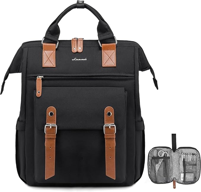 LOVEVOOK Laptop Backpack for Women, 15.6 Inch Teacher Nurse Bag Work Travel Computer Backpacks Purse, College Bookbag for School, Water Resistant Daypack, 17.3 inch