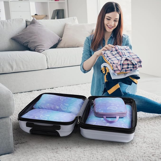 Cambond Compression Packing Cubes for Travel - Lightweight Expandable Travel Bags Luggage Organizers Travel Essentials Compression Cubes for Travel Space Saver for Carry on Suitcases Organizer