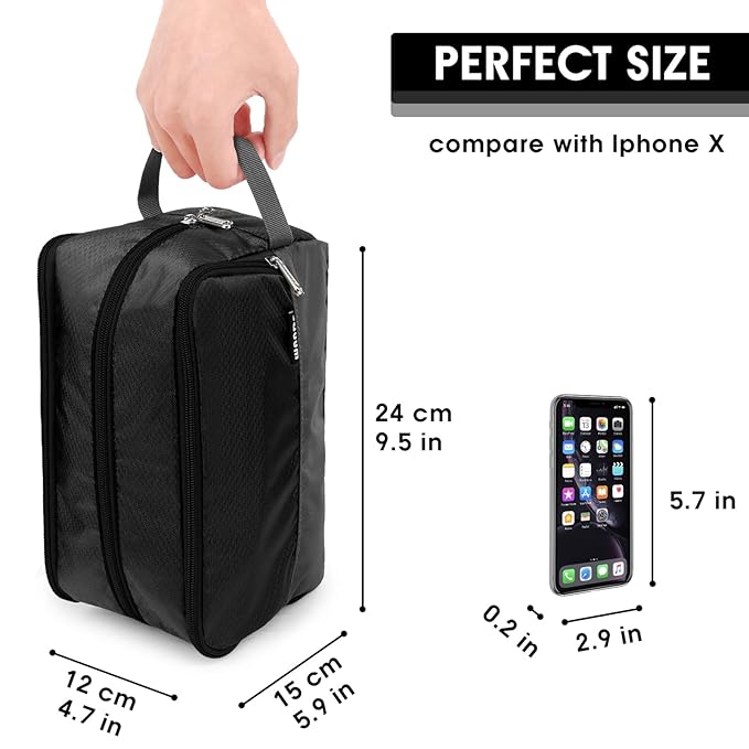 Toiletry Bag for Men Hanging Dopp Kit Water Resistant Shaving Bag Small Toiletry Bag for Traveling(Black)