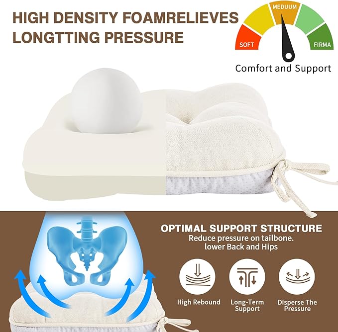 BETU White Chair Cushions for Dining Chairs Set of 4,3.5" Thick Kitchen Table Chair Pads with Ties,Non Slip Backing and Covers, Seat Cushion for Dining Room,Bar,Patio Chairs,16"X16"X3.5",White