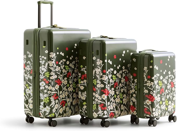 Hardside 3 Piece Luggage Set, Breezy Meadow, One Size