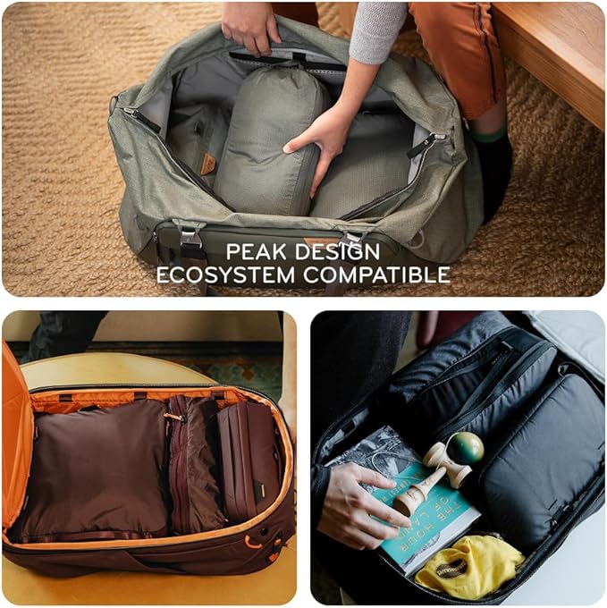 Peak Design Packing Cube, Ocean, Weatherproof Luggage Cube with Dual Compartment Organization, Expansion and Compression, Zipper Opening, Travel Organizer for Men and Women, Size S